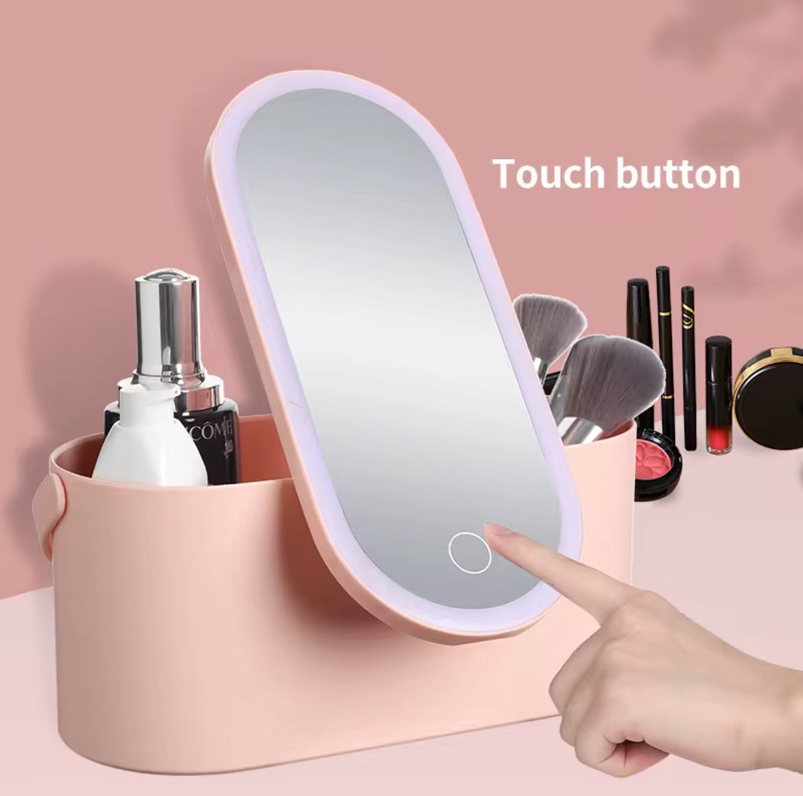 Glowa Makeup Bag with LED Mirror – Stay Organized & Glowing On the Go