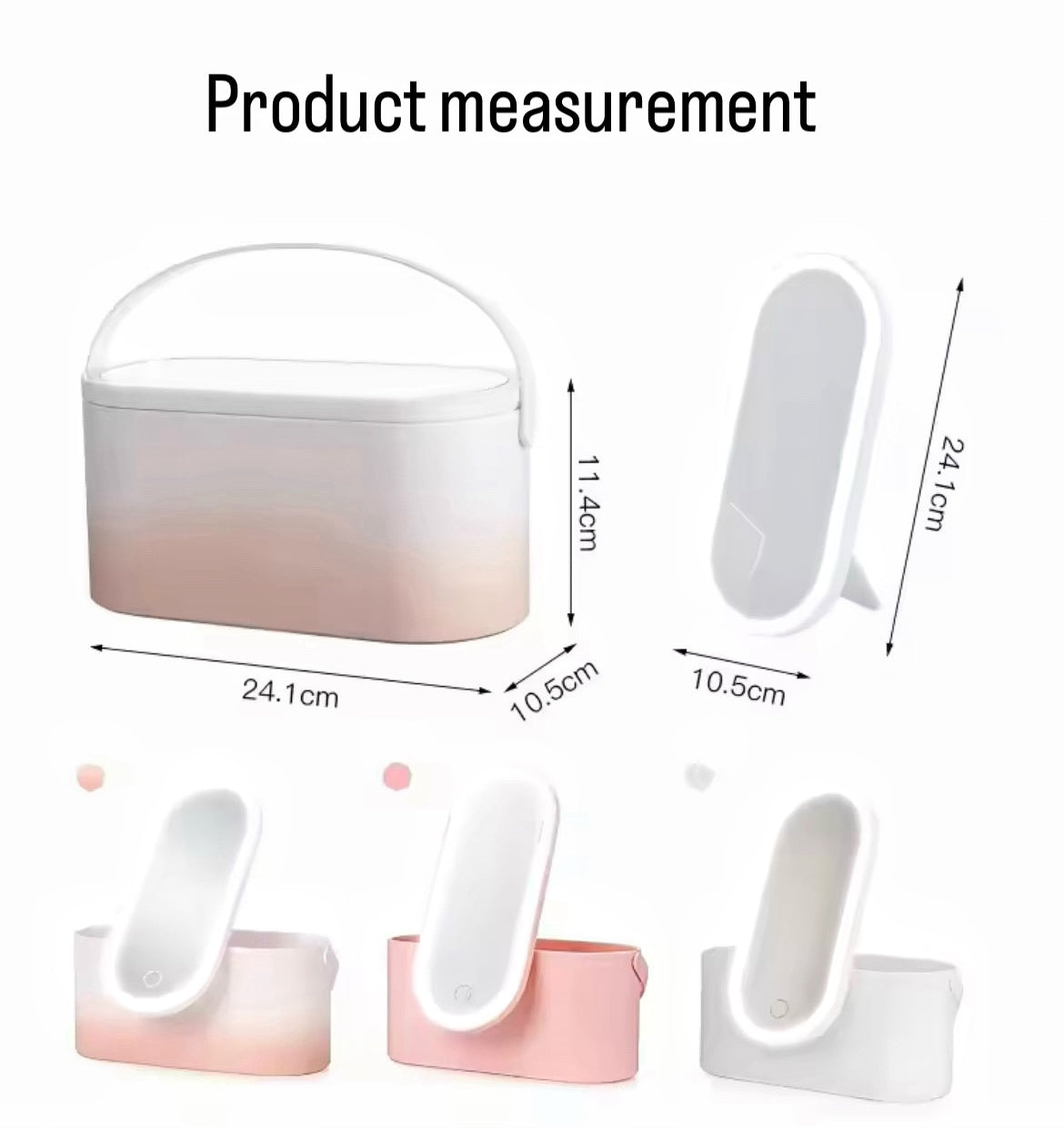 Glowa Makeup Bag with LED Mirror – Stay Organized & Glowing On the Go